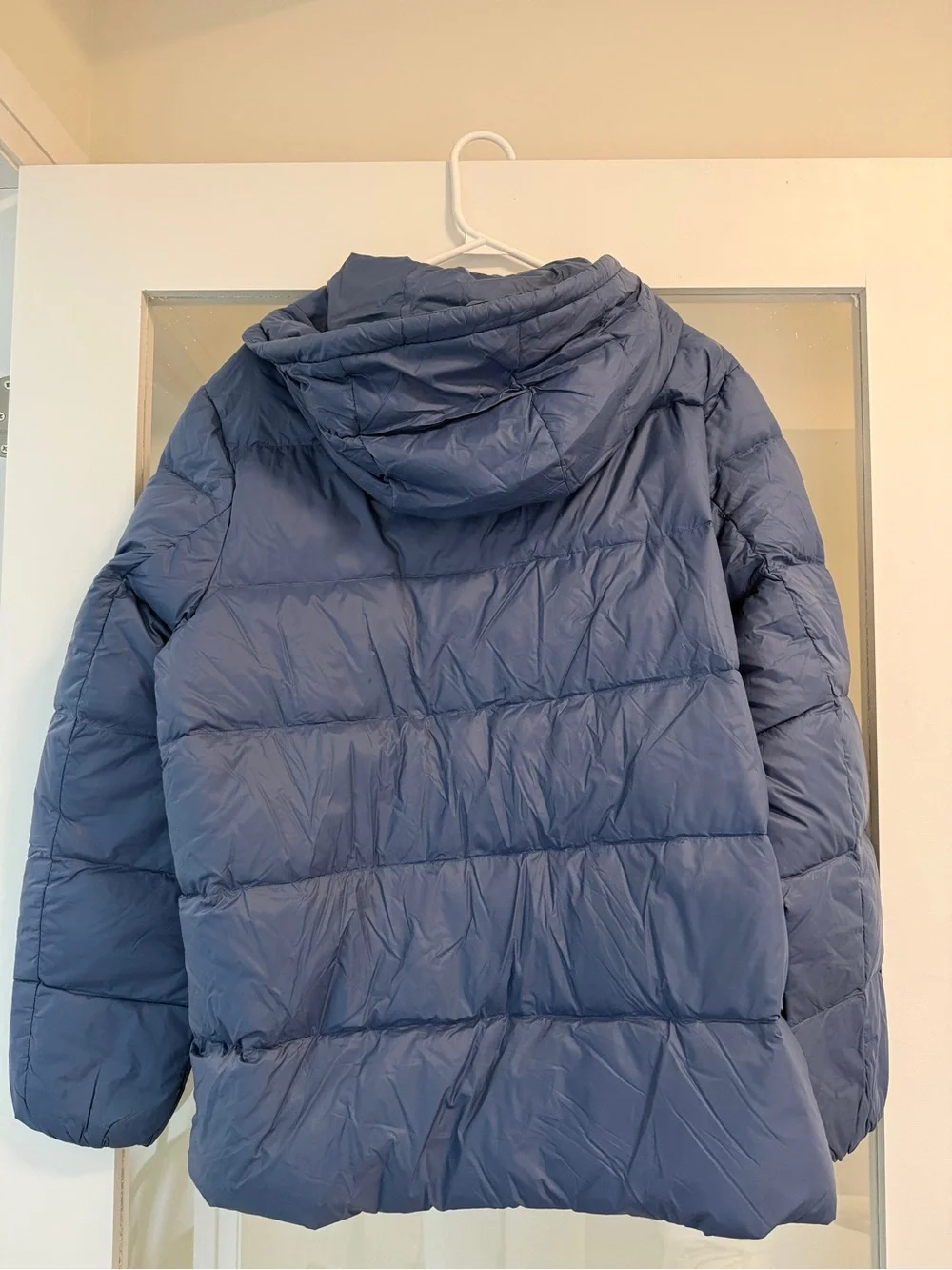 Men's Hooded Puffer Jacket - Blue - Picture 9 of 10